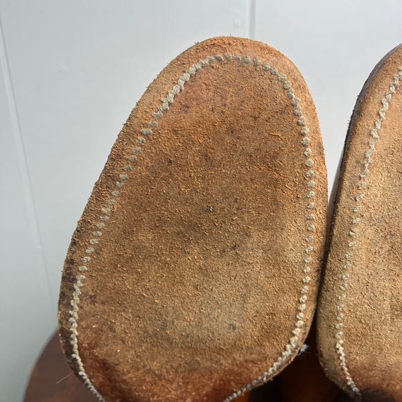 Vintage Justin Ostrich Exotic Brown Leather Western Cowboy Boots Size 9.5D - Picture 12 of 13